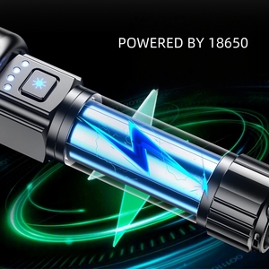 Linternas Recargables Wason de Alto Lumens Super Bright <span class=keywords><strong>Flash</strong></span> <span class=keywords><strong>Light</strong></span> <span class=keywords><strong>4</strong></span> Modos Zoomable Linternas con Indicador de Batería LED - Product Image 4