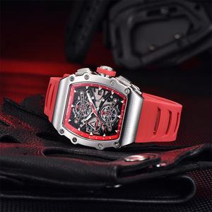 Montre à quartz Pagani Design PD-YS011 pour homme, cadran squelette, étanche, luxe, sport, tonneau, verre saphir, chronographe, montre-bracelet pour homme - Product Image 6