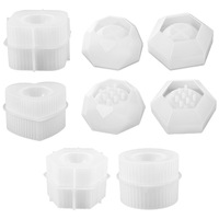 Nouvelle boîte de rangement pour fumeur d'encens moule en Silicone bricolage rayure carré hexagonal rond coeur moules en résine de Silicone pour brûleur d'encens