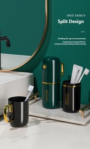 Set di articoli da toeletta da viaggio portatile multifunzionale <span class=keywords><strong>tazza</strong></span> di plastica <span class=keywords><strong>per</strong></span> collutorio spazzolino da denti scatola dentifricio Set <span class=keywords><strong>bagno</strong></span> - Product Image 5