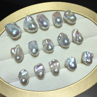 SHDIYAYUN 13-25mm White Baroque Shaped Loose Freshwater Pearls Jewelry Large Baroque Pearl