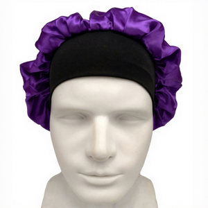 <span class=keywords><strong>Bonnet</strong></span> de <span class=keywords><strong>Nuit</strong></span> en Satin Soyeux Tendance de Luxe pour <span class=keywords><strong>Cheveux</strong></span> Ondulés, <span class=keywords><strong>Protection</strong></span> Capillaire Extensible, Vente en Gros Direct Usine - Product Image 1