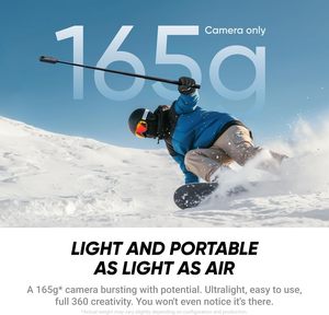 Insta360 X4 <span class=keywords><strong>Air</strong></span> Léger 165g 8K 360 Caméra Invisible Selfie Stick Effet Lentilles Remplaçables Shoot First & Frame Later - Product Image 4