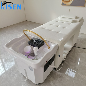อ่างสระผมแบบพกพา Kisen โต๊ะทำผม เตียงสปาหัว ปรับแต่งได้ สีดำ ขาว เบจ เตียงสระผมแบบไม่ใช้ท่อ - Product Image 4