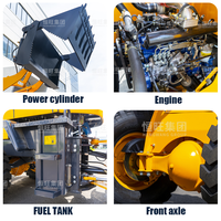 Chargeuse sur pneus articulée diesel 3,0 tonnes avec attache rapide, polyvalente, haute efficacité, engrenage Hengli pour la construction