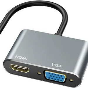 适用于S10 MacBook/MacBook Pro 2019/2018 MacBook Air LenovoYoga戴尔XPS 13的USB C至4k高清MI兼容VGA适配器C型集线器