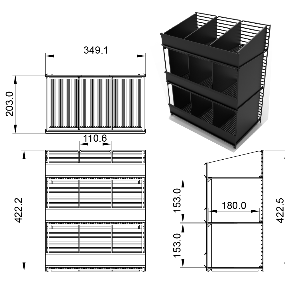 Apache Customized Metal Foldable Iron Wire Countertop Electronic Display Stand for Shopping Mall Stores — view 6