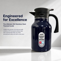 Carafe thermique 36H, en acier inoxydable 304, isotherme sous vide, avec bec verseur à pression, pour hôtels, restaurants et buffets