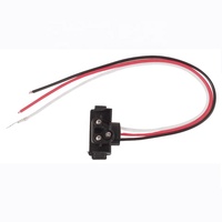 Harnais HOOHA 12V 18AWG avec isolation PVC, prise d'angle droit 3 fils 3 broches pour feux de remorque (stop/clignotant/feu arrière), noir, 500mm