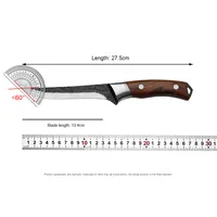 Couteau de boucher mongol en acier inoxydable forgé à la main pour trancher le porc, le bœuf et le mouton avec manche en bois pour couper les os