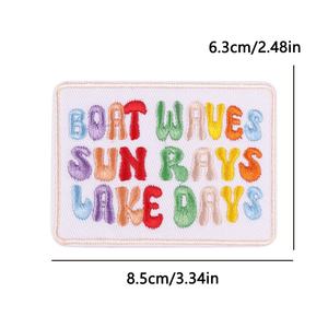 Chenying Bestseller d'été : Patchs brodés personnalisés thermocollants avec lettres, Patchs MAMA artistiques floraux frais en stock pour - Product Image 5