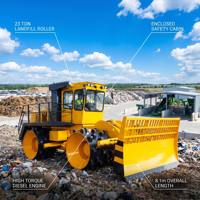 Compacteur vibrant à économie d'énergie 192 kW 23 tonnes pour projets de protection de l'environnement