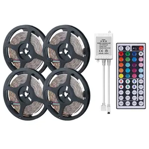 Tira de luz LED 5050 RGB tira de LED impermeable luces LED 5M 12V RGB cinta conjunto completo Ruban LED