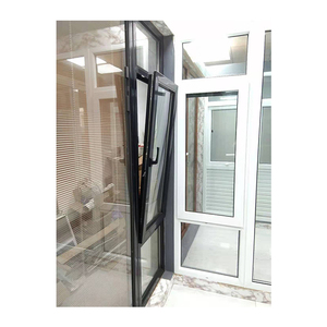 Eleganti Finestre e Porte in PVC/UPVC con Design a Battente, Telaio in Plastica, Tende a Rullo Orizzontali per Hotel, Tipo Tenda a Rullo per il Controllo degli Insetti - Product Image 1