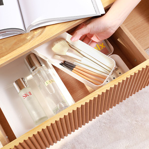 <b>Drawer</b> <b>Storage</b> <b>Box</b> With Dividers Rectangular Plastic Desktop Cosmetic Organizer No Lid Flexible Combination Small Compartment - Product Image 3