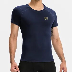 Plain sport t-shirts with custom logo men high quality fitted t shirt polyester