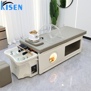 Kisen Japanese Spa Head Plastic Head Spa <b>Bed</b> for Beauty Salon & Barber Shop Water Circulating Massage Salon Plastic Shampoo <b>Bed</b> - Product Image 1