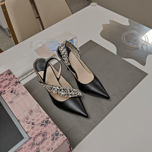 Zapatos de Tacón Alto Jimmy de Alta Calidad, Modernos, con Decoración de Diamantes, Cuero Exquisito, Transpirables, con Ventilación Trasera, Gran Venta - Product Image 3