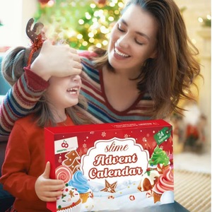 12 Pack Christmas Butter Slime <b>Set</b>; Children's Party Small Gift; Soft and Non-sticky Stress Relief Toy Slime Making - Product Image 3