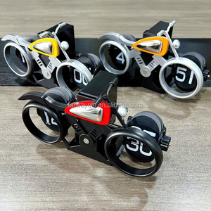 Aventuriers rétro moto horloge à rabat page créative tournant réveil pour salon étude bureau ou <span class=keywords><strong>café</strong></span> décor - Product Image 2