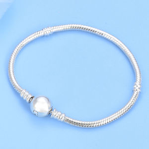 S925 Sterling Silver Snowflake Clasp Snake Bone <b>Charm</b> <b>Beaded</b> Zircon Rhodium Plated Trendy Gift Women's Engagement <b>Bracelet</b> - Product Image 3