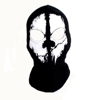 Cagoule en coton noir fantôme squelette masque crâne Ski chapeaux écharpe capuche casque de moto pour moto en plein air randonnée