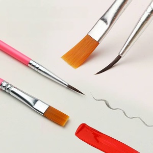 <span class=keywords><strong>Pinceaux</strong></span> de <span class=keywords><strong>peinture</strong></span> <span class=keywords><strong>artistique</strong></span> YND HB-2, poils en nylon, têtes plates, manches en plastique, outils de <span class=keywords><strong>peinture</strong></span> acrylique, à l'huile et à l'aquarelle - Product Image 4