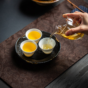 Guanlan Ceramic Teapot Holder Irregular Shape Pot Stand For Kung Fu <b>Tea</b> <b>Set</b> Dry Brewing Table Small <b>Tea</b> Tray - Product Image 5