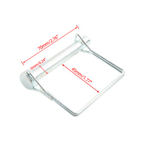 Spring <b>Pins</b> 6mm X 70mm Square Head Bright Finish General Use - Product Image 1