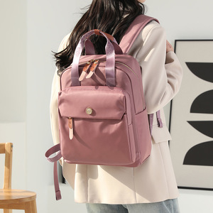 Sac à dos femme tendance coréen coloré, nouvelle collection, décontracté, portable, pour l'extérieur, avec fermeture éclair, idéal pour l'hiver - Product Image 3