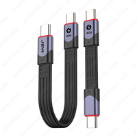 Kabel USB C ke C Pipih JEYI Factory 8.5cm 20Gbps 60W PD Berbahan Aluminium untuk Laptop/Tablet Bersertifikasi FCC CE ROHS Garansi 1 Tahun Tersedia
