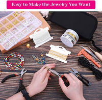 Kit de fournitures de fabrication de bijoux avec fils d'outils de bijoux pour la réparation de bijoux et les perles