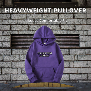 Sweat à capuche épais en polaire pour homme du fabricant, broderie 3D personnalisée pour logo, coupe ample, épaules tombantes, hiver - Product Image 2
