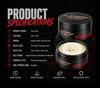 Marque Blanche Pâte Coiffante Mate Pommade Argile Mate Produit Capillaire pour Hommes Coiffures à Texture Naturelle