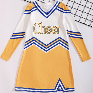 Uniformes de Animadoras Personalizados con Logotipo, de Alta Calidad, 360 Gramos, para Adultos y Niñas, 100% Poliéster, Impermeables y Transpirables, para Grupos de Baile y Deportes - Product Image 1