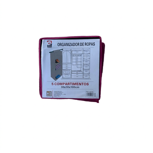 Organizzatore Armadio Pieghevole a Cinque Strati in Tessuto per Vestiti da Camera da Letto 30x30x100CM - Product Image 1