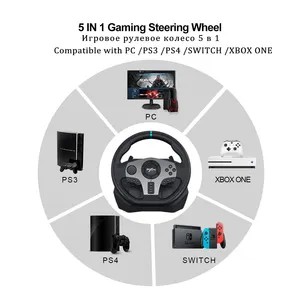 Игровой рулевой контроллер PXN V9, вибрирующий гоночный контроллер на рулевое колесо для Xbox One, ПК для PS 3, 4, N-switch