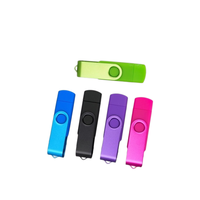 Clé USB rotative X616 OTG 3 en 1 (2-en-1) USB 2.0 128 Go 64 Go 32 Go 16 Go 4 Go 8 Go pour téléphone portable, double clé USB