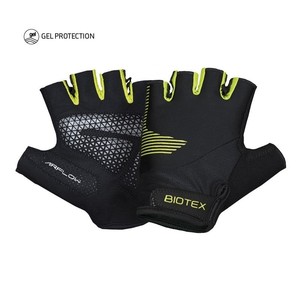 Guantes de Ciclismo Biotex Evolve Summer Negros con Amarillo Fluorescente Talla L, Protección de Gel y Malla Transpirable - Product Image 1