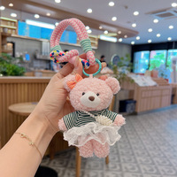 Mini porte-clés ours de dessin animé, breloques pour sacs à dos, accessoires, breloque de sac à dos pour couple, porte-clés