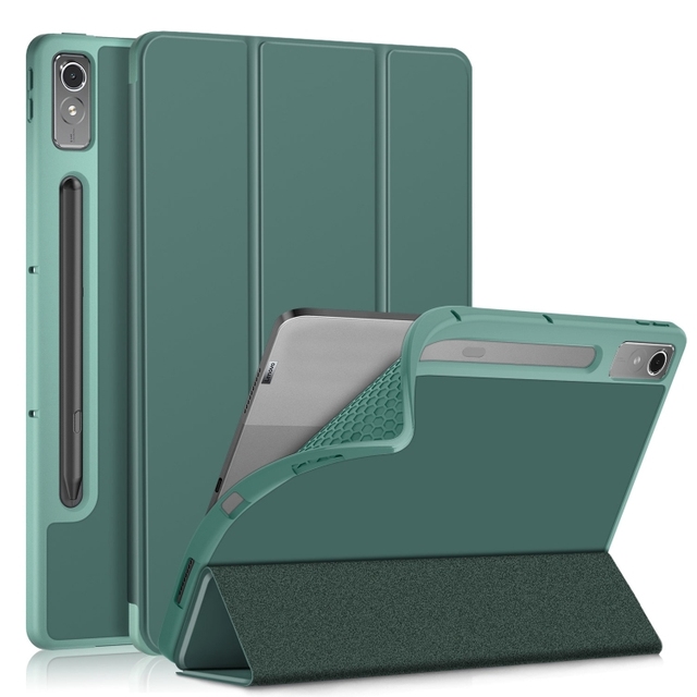 Wholesale New Products for Lenovo Tab P12 12.7 /P12 Pro 2nd Gen 3-folding TPU Smart Leather Tablet Case