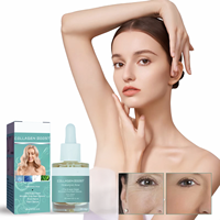 Ampoule de peptides anti-âge blanchissante à étiquette privée, sérum facial liquide stimulant le collagène, liftant, acide hyaluronique