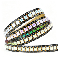 5V Magic RGB Led Strip Ws2812 144leds/m 12mm Haute Luminosité 28.8 W/m Noir Blanc PCB Ws2812 Adressable RGB Led Strip