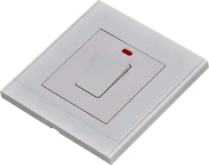Interruptor de doble Polo para calentador de agua, dispositivo eléctrico de pared con indicador de 20A, 45A, DP