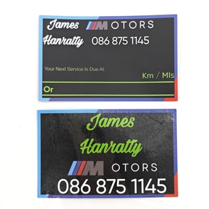 สติกเกอร์เตือนการบำรุงรักษารถยนต์แบบกันน้ำ พิมพ์สองด้าน ป้องกันรอยขีดข่วน  แบบกำหนดเองได้ สำหรับร้านซ่อมรถยนต์ - Product Image 2