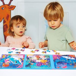Rompecabezas de viaje para niños pequeños, juguete 3 en 1, divertido y educativo, rompecabezas de madera personalizado con dibujos animados para niños - Product Image 3