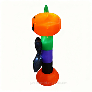 Signe de citrouille de cour gonflable à LED étanche Halloween avec Arrows-4FT de friandises IP44 décor extérieur maison hantée fête de jardin - Product Image 2