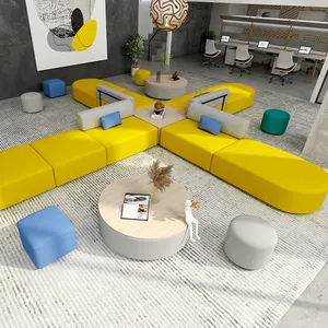 Modern Reception Sofas Unique Luxury U L Shaped Individual Sectional Sofa Pieces Combination Office Sofa Set