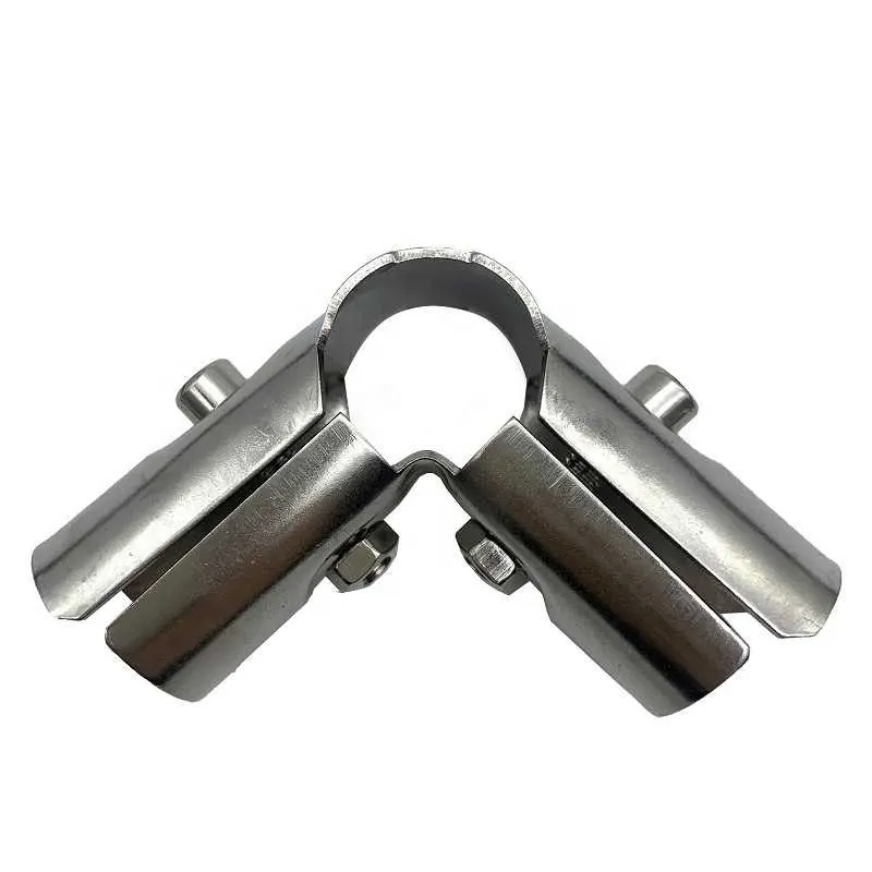 Stainless Steel Two Way Three Way Pipe Connector Greenhouse Greenhouse Frame Universal Joint Rack Connection Clamp