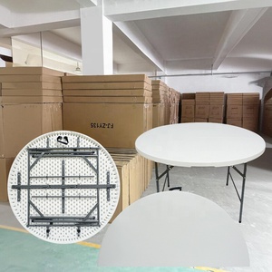 Meilleur prix, ensemble de tables rondes pliantes en plastique pour banquet, jardin, fête, salle à manger, 6 à 8 places, pour mariages, événements - Product Image 3